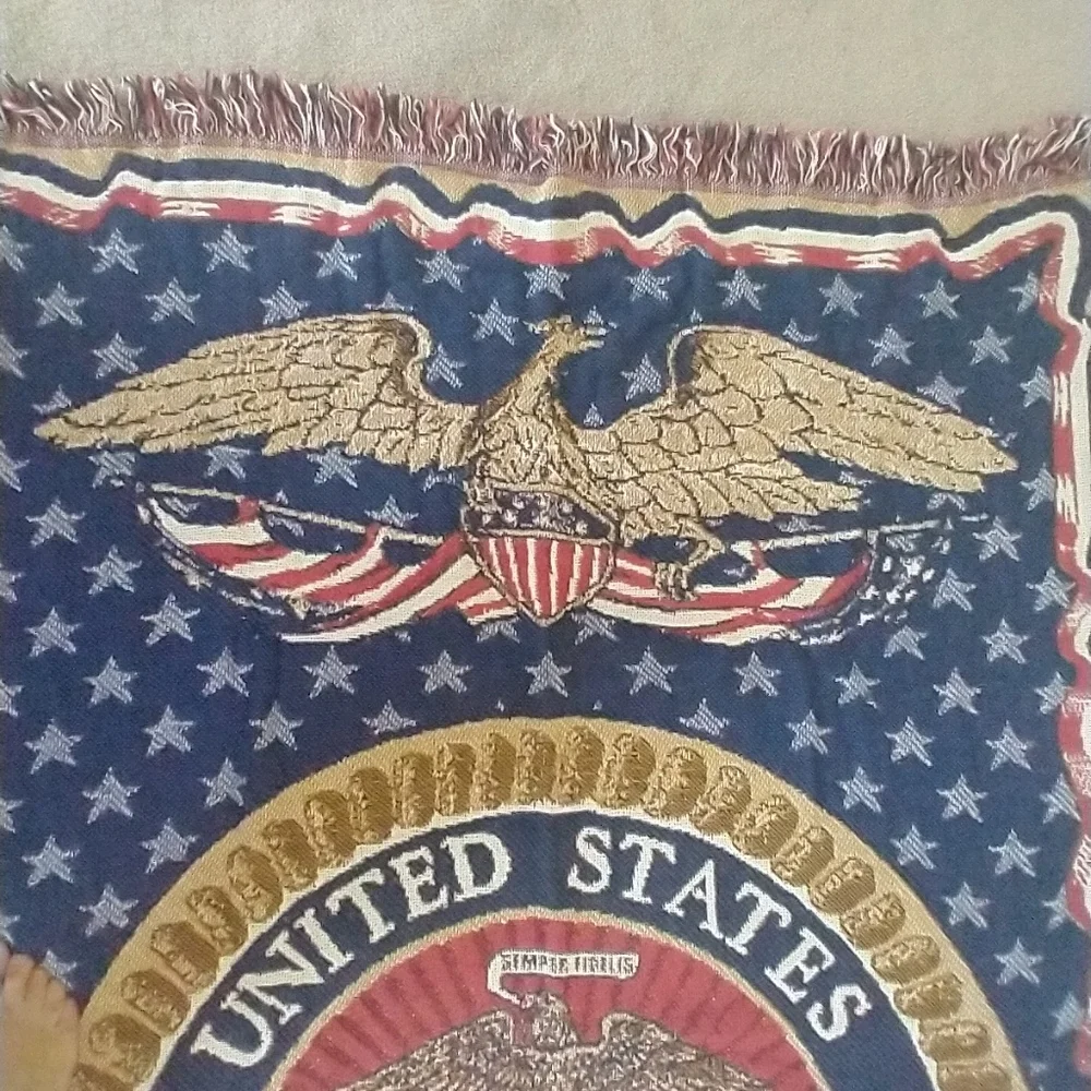 Simply Home Tapestry Throw U.S. Marine Triple Layer Blanket 45
